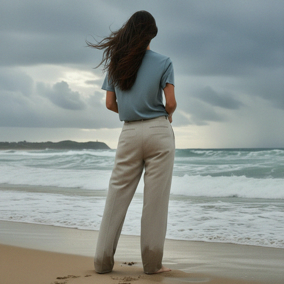 PRE-ORDER: 'Southerly' certified organic (basic) tee – storm blue (women) by Oldest Daughter