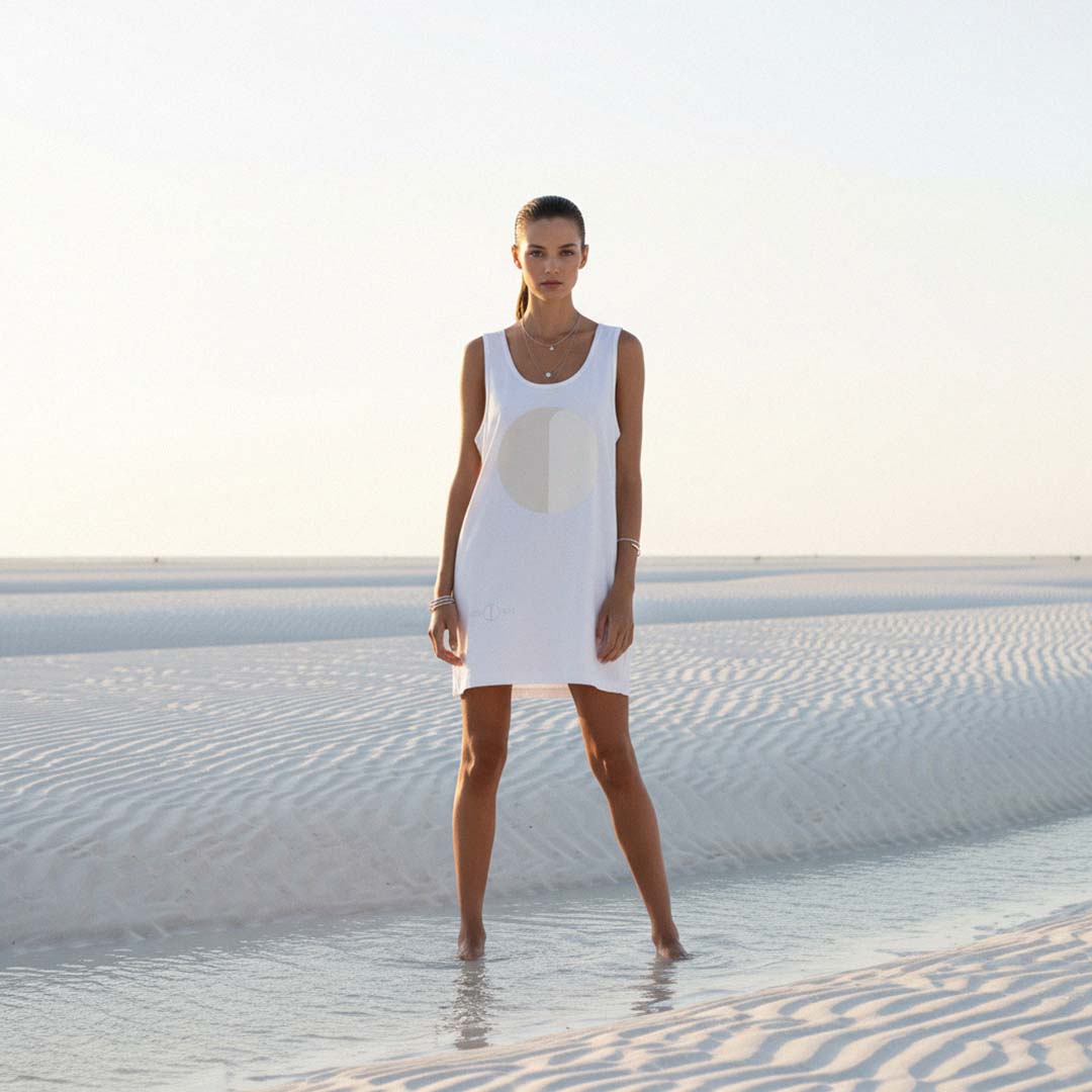 LIMITED RELEASE (Pre-order): 'Blank Canvas' Certified Organic (oversized) boyfriend tank top (unisex) - white by Oldest Daughter