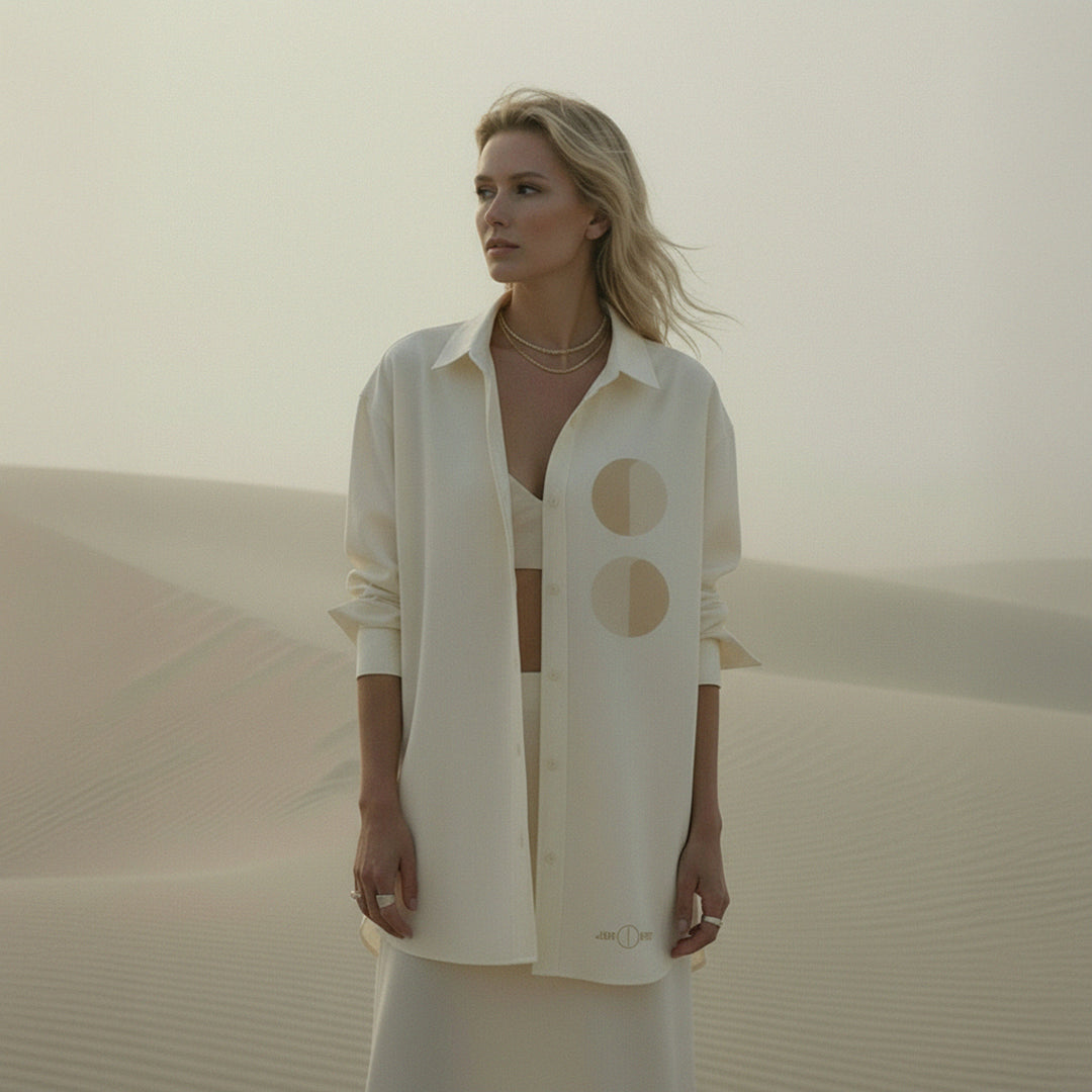 PRE-ORDER: 'Weekend Work' certified organic (relaxed) shirt – oat (women) by Oldest Daughter