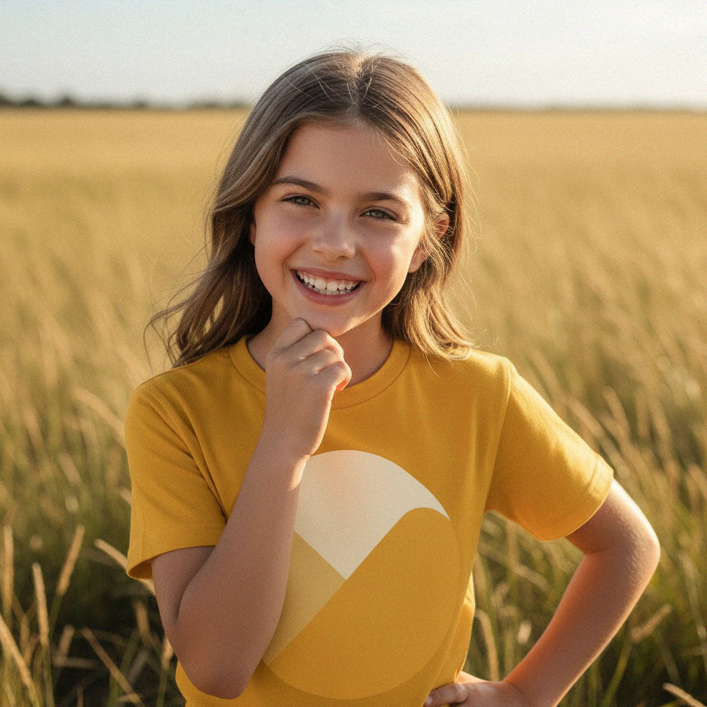 LIMITED EDITION: 'Here Comes the Sun' organic tee – sun yellow (kids unisex) by Youngest Daughter