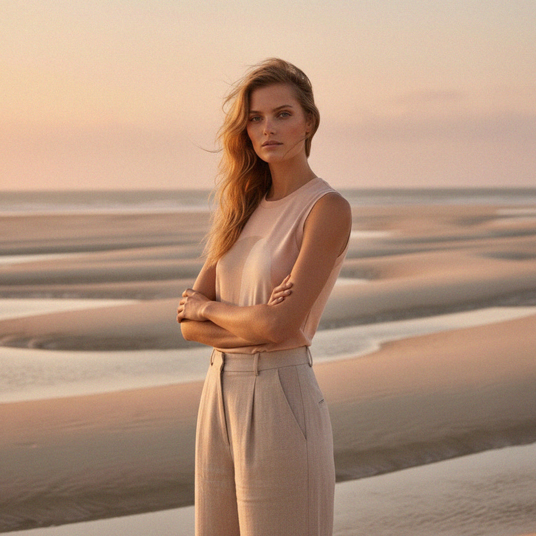 PRE-ORDER: 'Just Peachy' Certified Organic (basic) tank top (women) - peach by Oldest Daughter