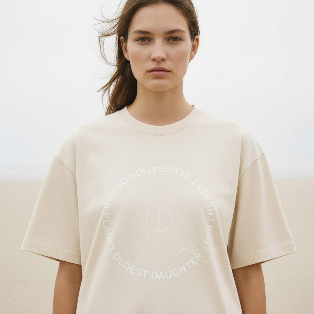 LIMITED EDITION (Pre-Order): 'Next Gen' certified organic (oversized) tee – natural (unisex) by Oldest Daughter