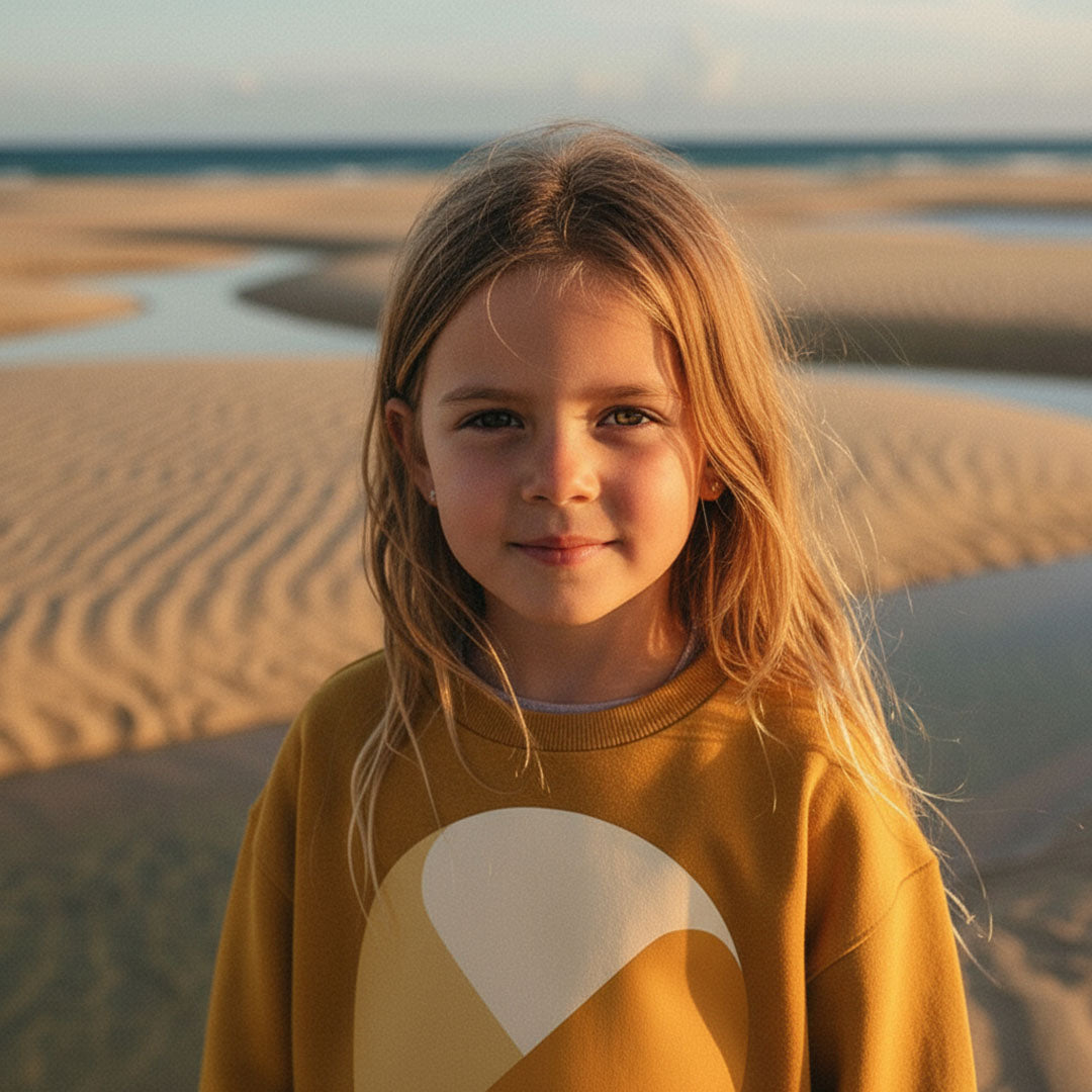'Create Your Own Sunshine' certified organic jumper – sun yellow (kids unisex) by Youngest Daughter