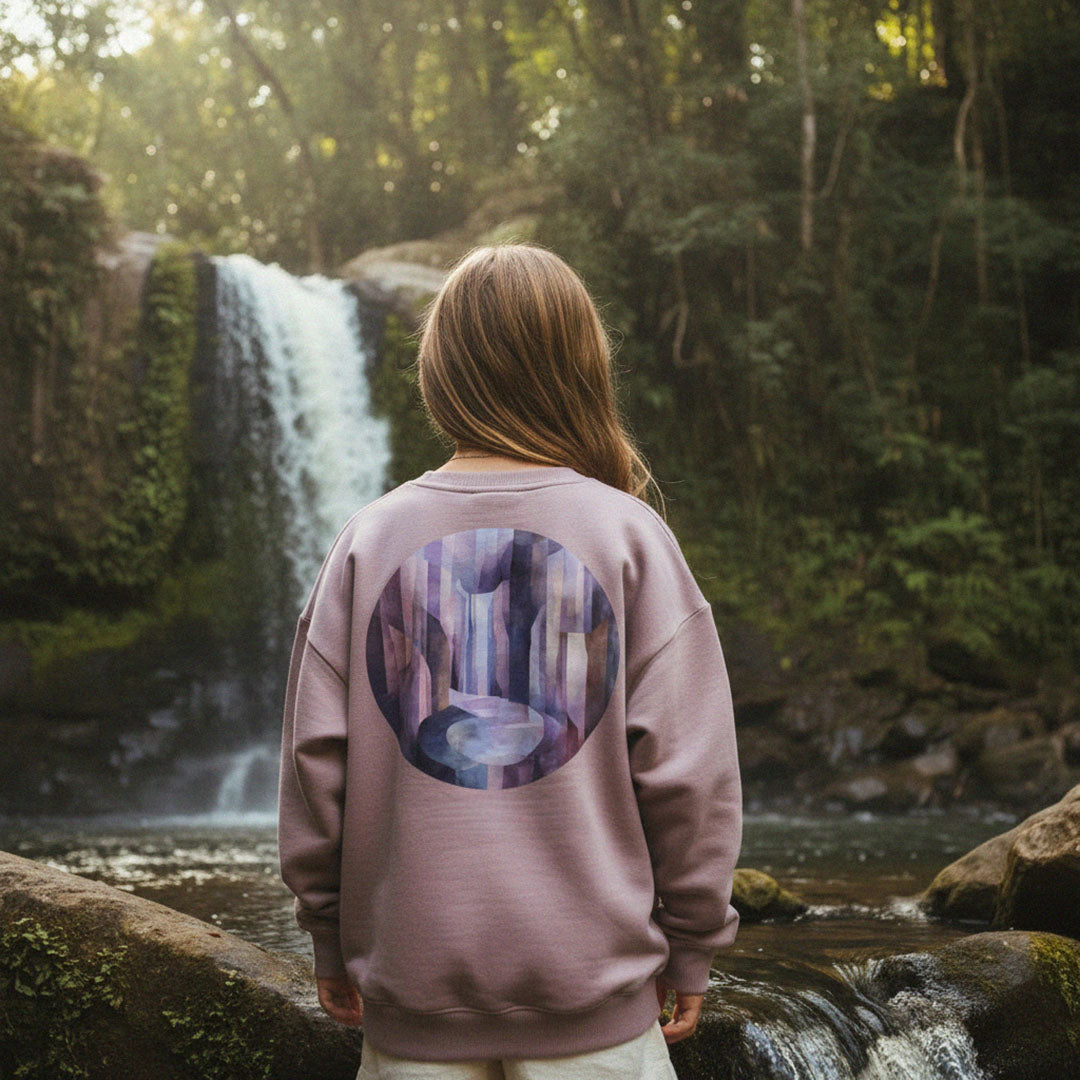 'Dusk till Dawn' certified organic jumper – mauve (kids unisex) by Youngest Daughter