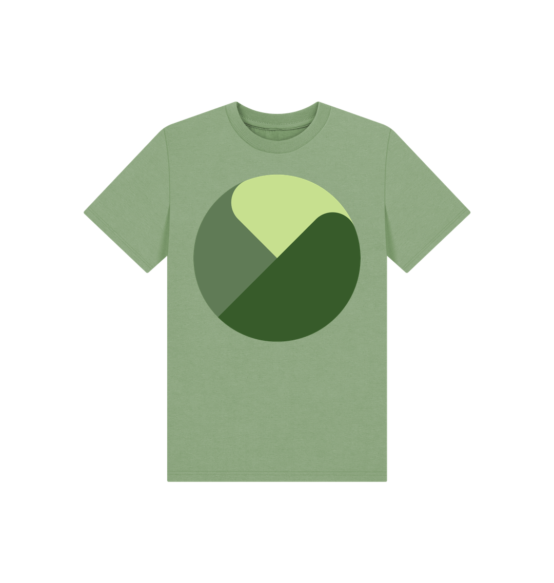 Sage 'Treehugger' Youngest Organic Kids Tee by Oldest Daughter