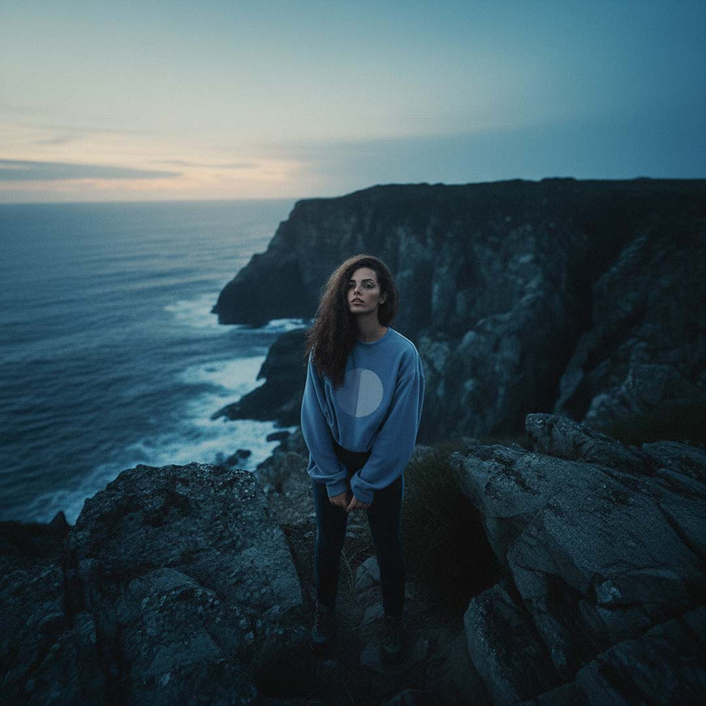 'Storm' certified organic (relaxed) jumper – storm blue (women) by Oldest Daughter