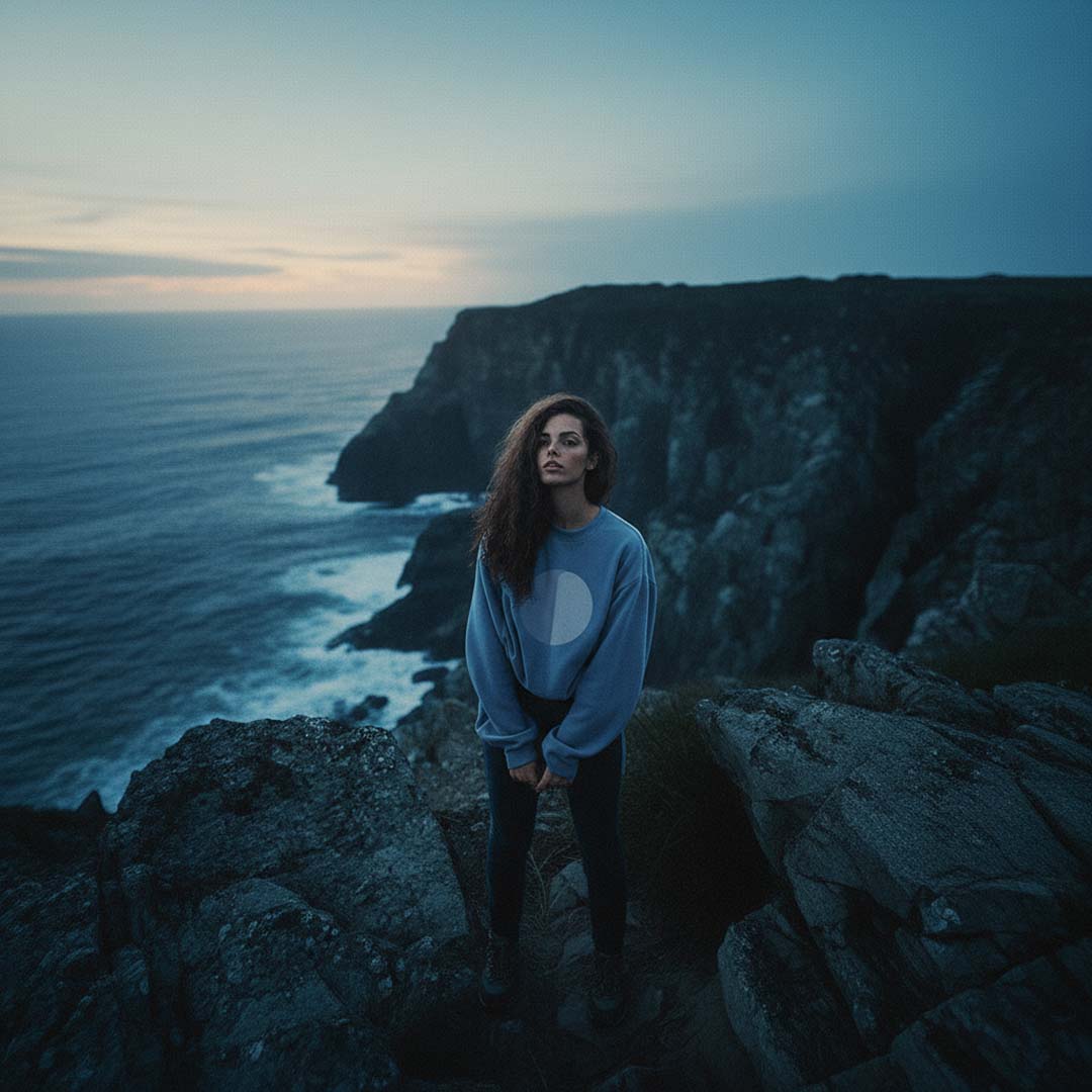 'Storm' certified organic (relaxed) jumper – storm blue (women) by Oldest Daughter