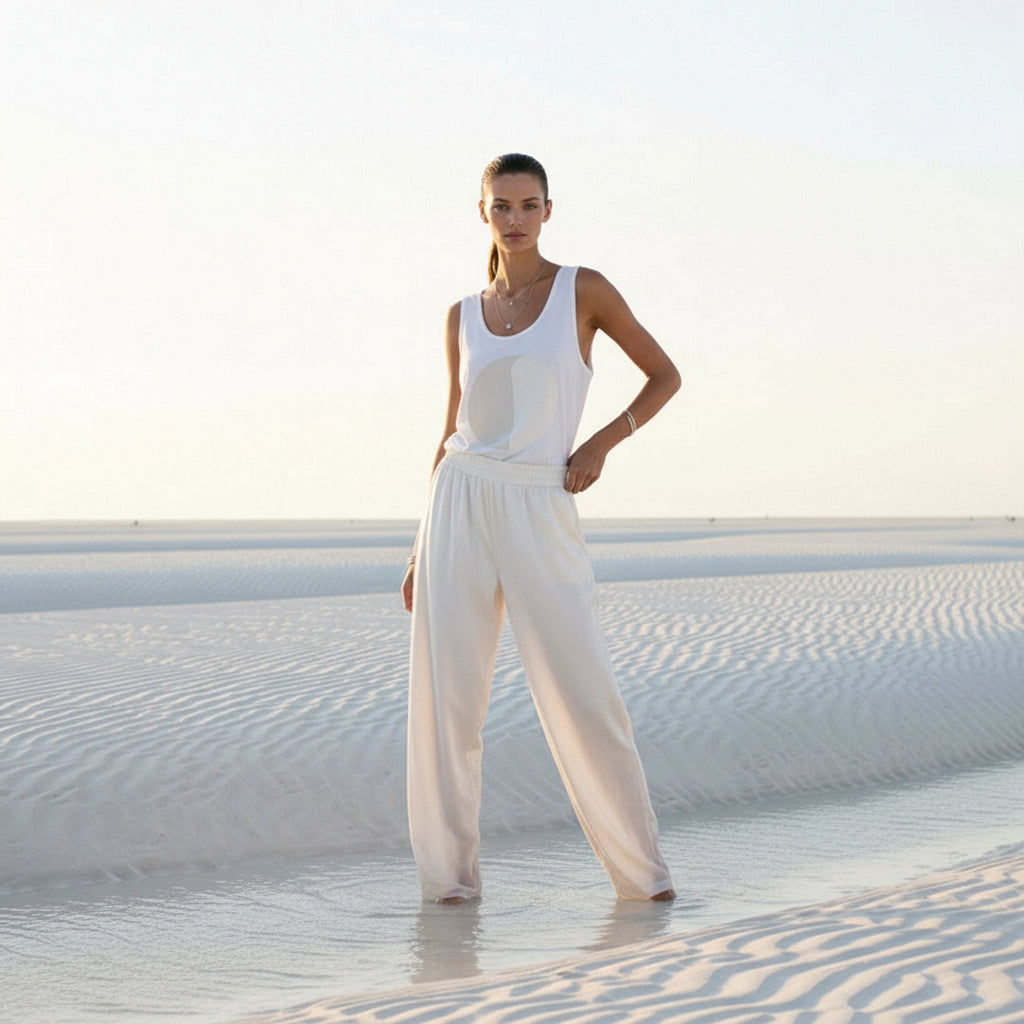 LIMITED RELEASE (Pre-order): 'Blank Canvas' Certified Organic (oversized) boyfriend tank top (unisex) - white by Oldest Daughter