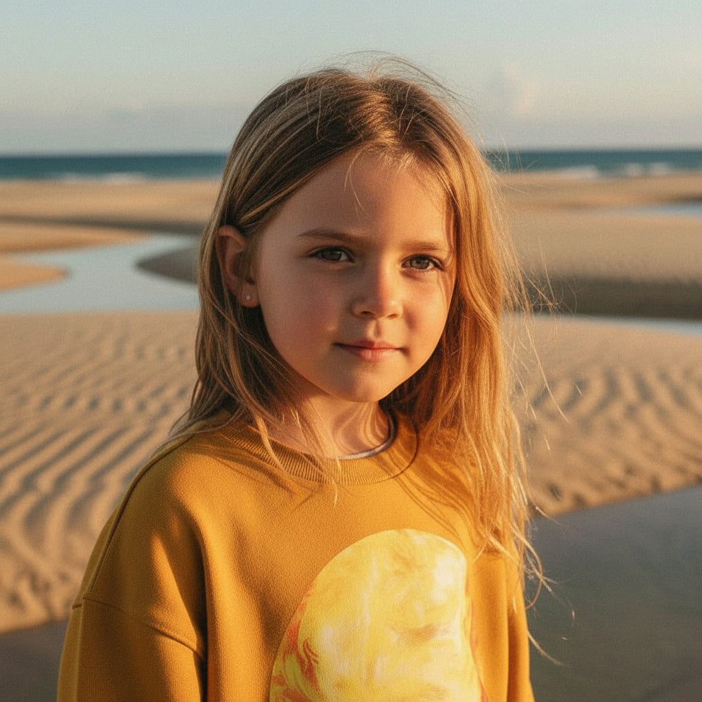 'Create Your Own Sunshine' certified organic jumper – sun yellow (kids unisex) by Youngest Daughter
