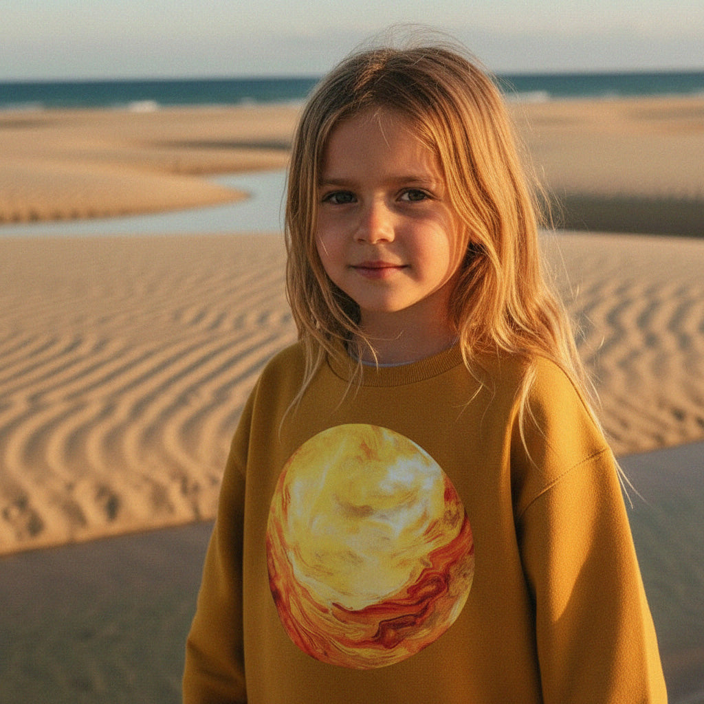'Create Your Own Sunshine' certified organic jumper – sun yellow (kids unisex) by Youngest Daughter