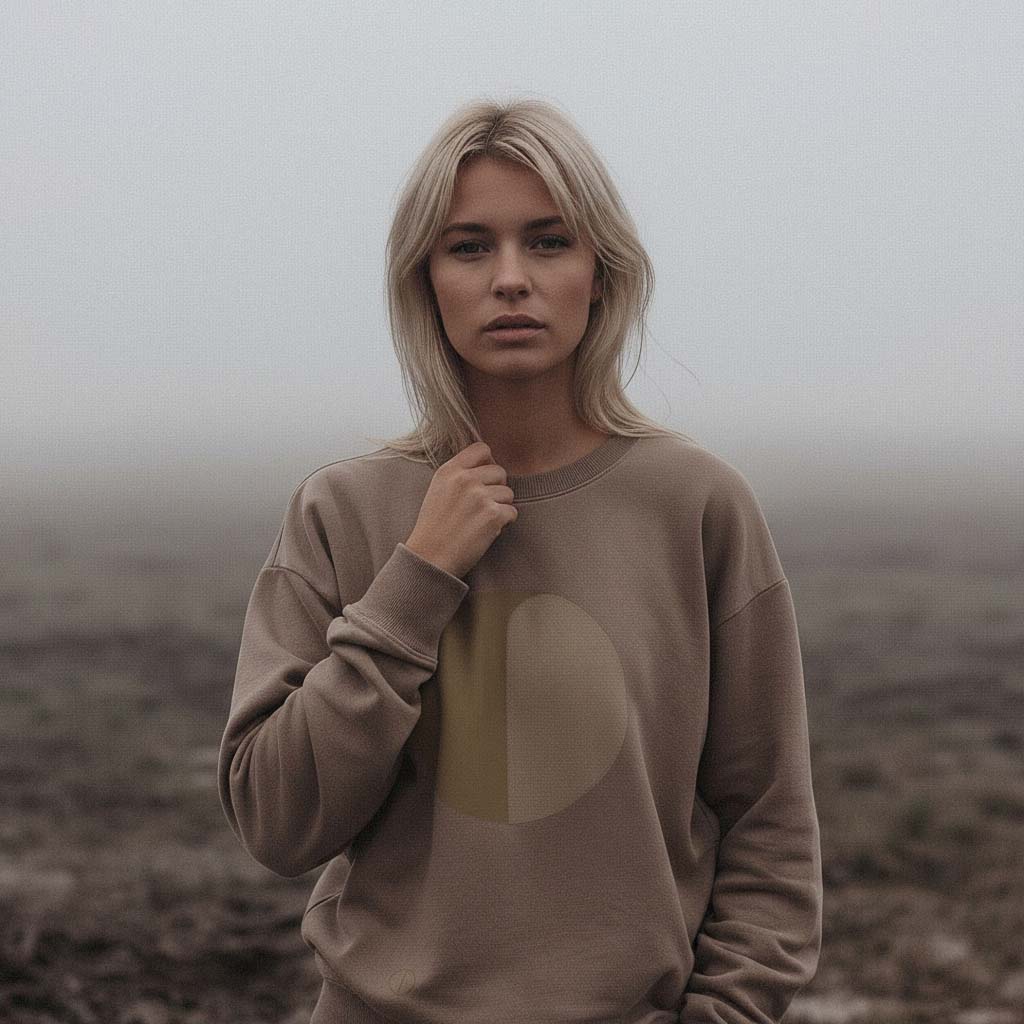 'Grounding' certified organic (relaxed) jumper – mutted brown (women) by Oldest Daughter