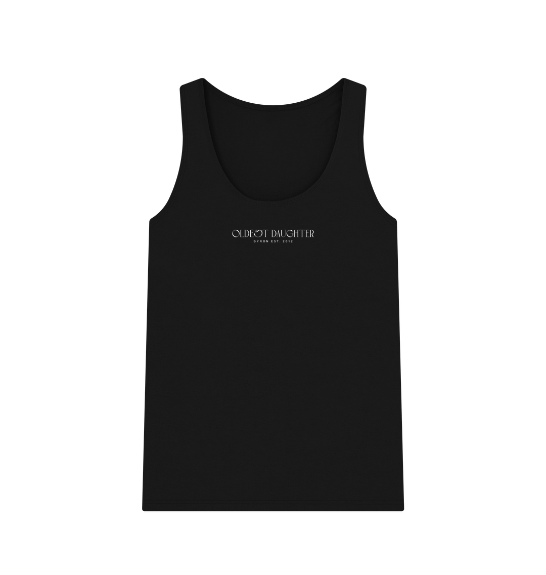 Black 'Moonrising' Organic Basic Tank by Oldest Daughter