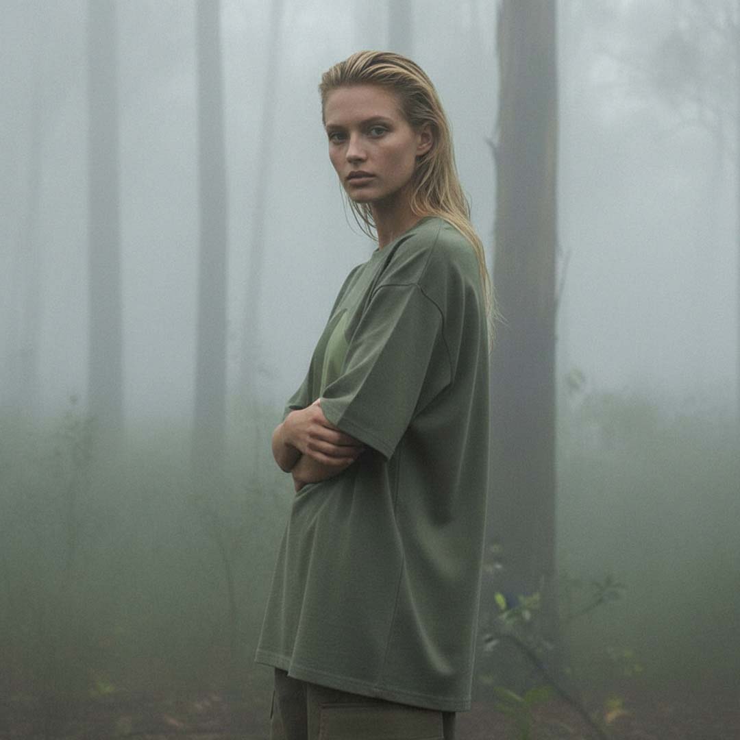 'Forest Guides' certified organic (oversized) tee – forest green (unisex) by Oldest Daughter