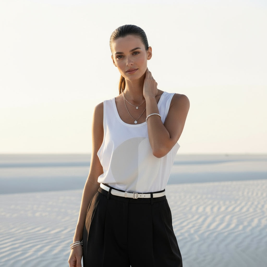 LIMITED RELEASE (Pre-order): 'Blank Canvas' Certified Organic (oversized) boyfriend tank top (unisex) - white by Oldest Daughter