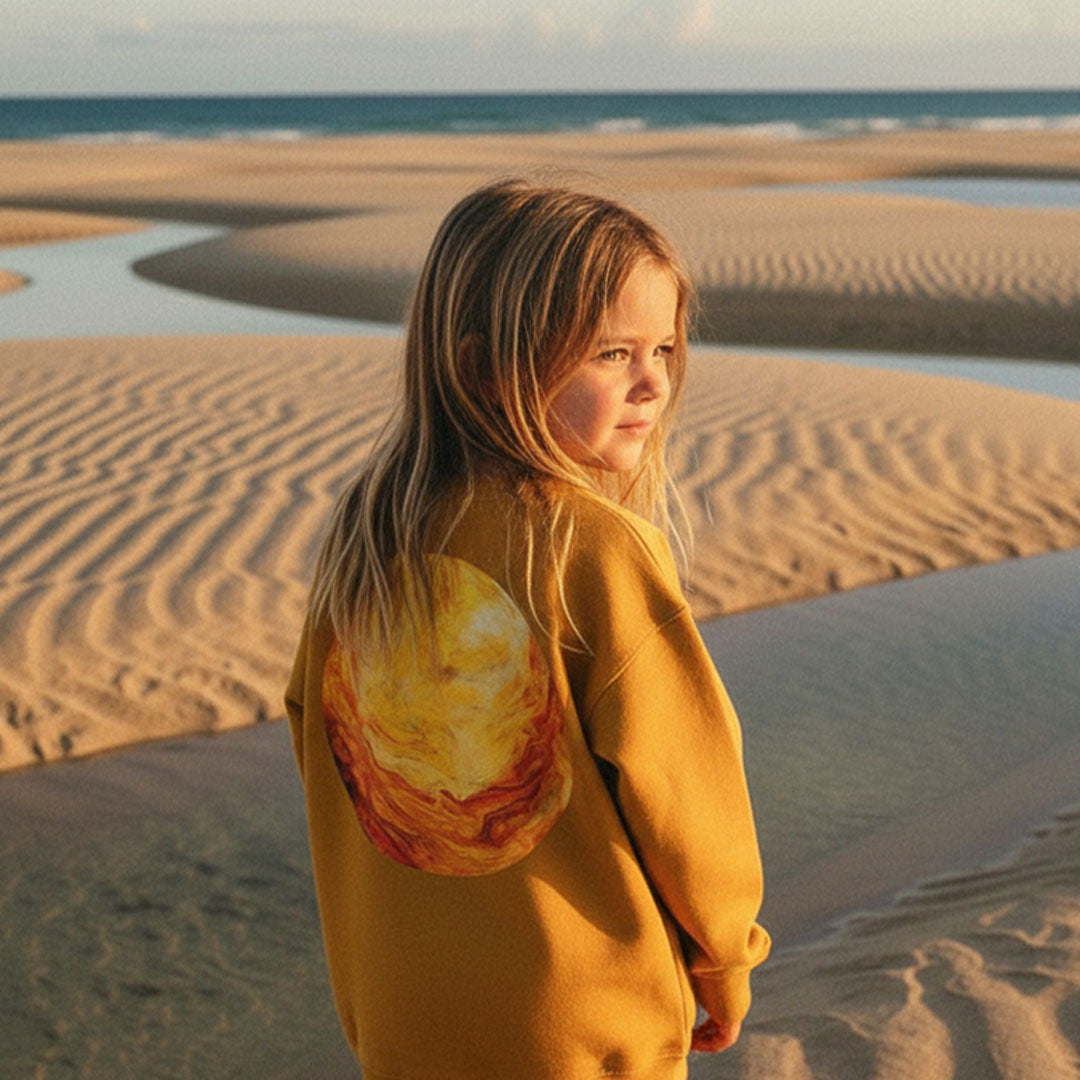 'Create Your Own Sunshine' certified organic jumper – sun yellow (kids unisex) by Youngest Daughter