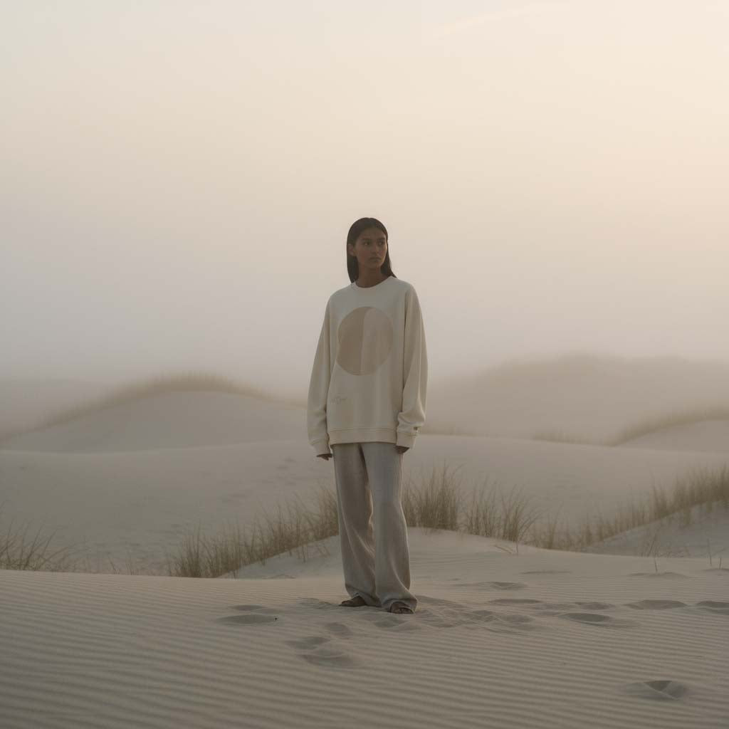 'Rocky' certified organic (relaxed) jumper – oat (women) by Oldest Daughter