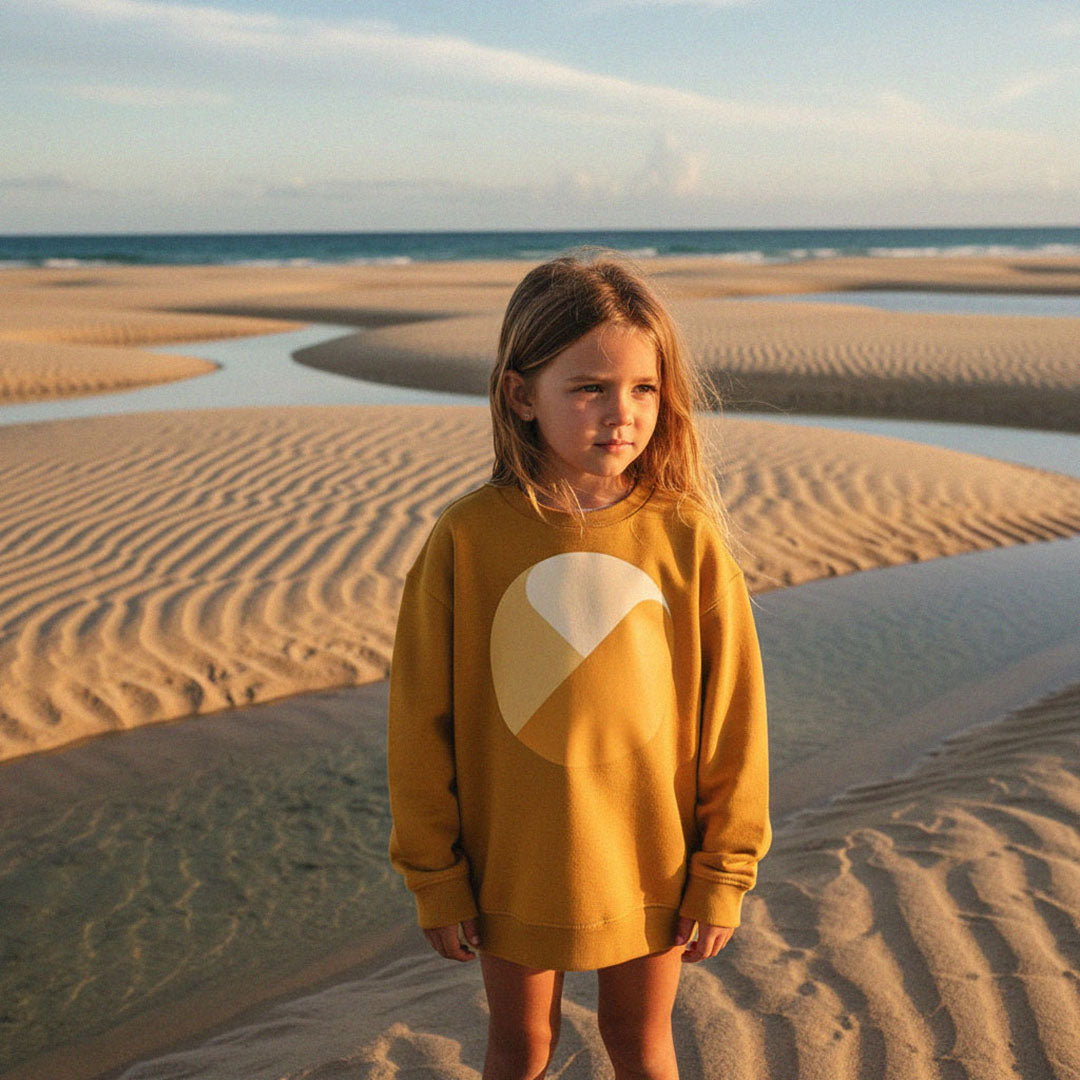 'Create Your Own Sunshine' certified organic jumper – sun yellow (kids unisex) by Youngest Daughter