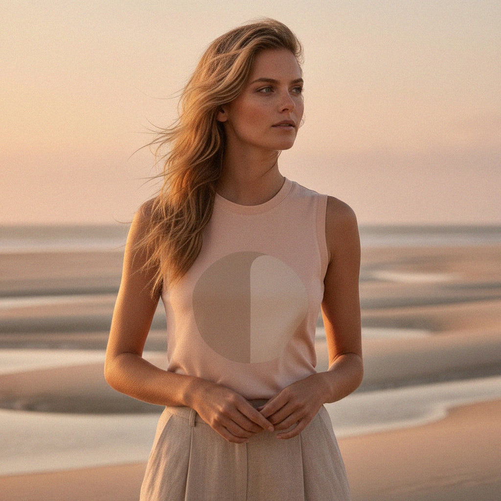 'Just Peachy' Certified Organic (basic) tank top (women) - peach by Oldest Daughter