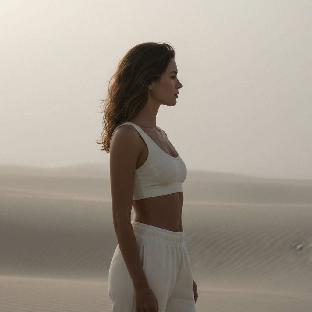 'Rocky' certified organic (relaxed) joggers pants – oat (women) by Oldest Daughter