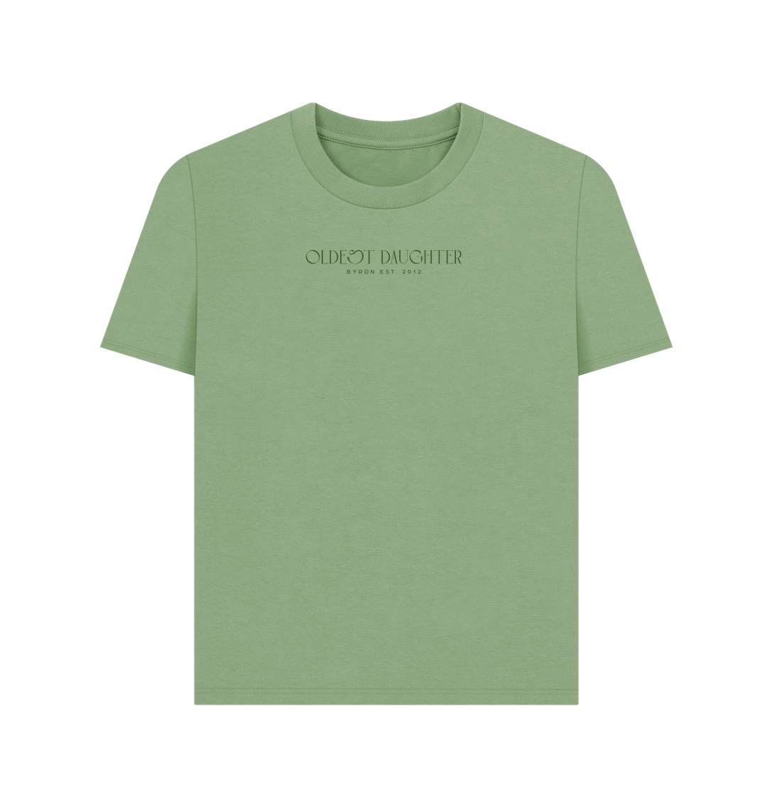 Sage 'Into the wild' Organic Basic Tee by Oldest Daughter