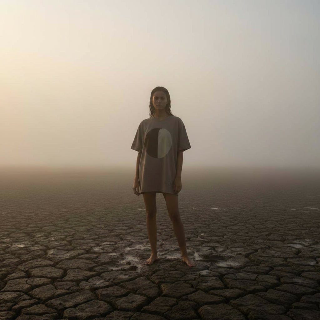 'Disturbing Dirt' certified organic (oversized) tee – muted brown (women) by Oldest Daughter