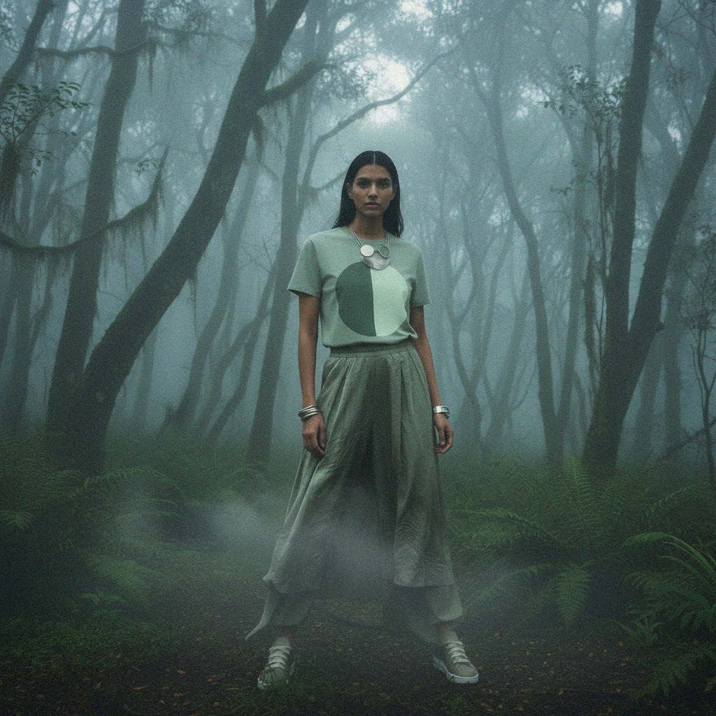 'Aloe World' certified organic (relaxed) tee – aloe green (unisex) by Oldest Daughter