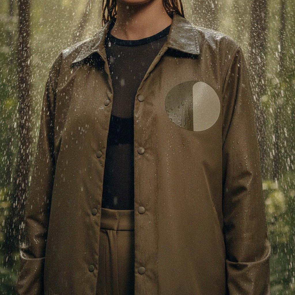 LIMITED RELEASE (Pre-order): 'Sun Shower' certified 100% recycled polyester jacket (women) - khaki by Oldest Daughter