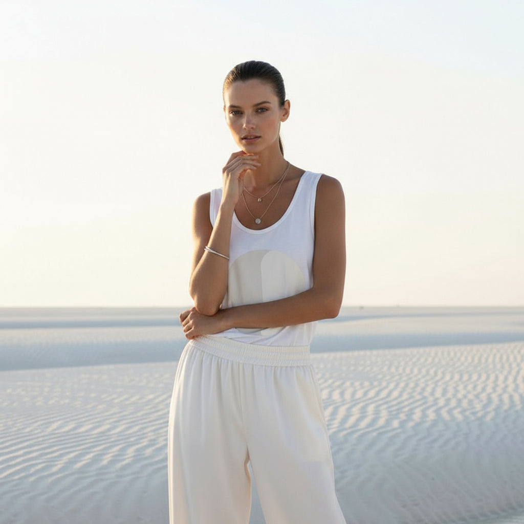 LIMITED RELEASE (Pre-order): 'Blank Canvas' Certified Organic (oversized) boyfriend tank top (unisex) - white by Oldest Daughter