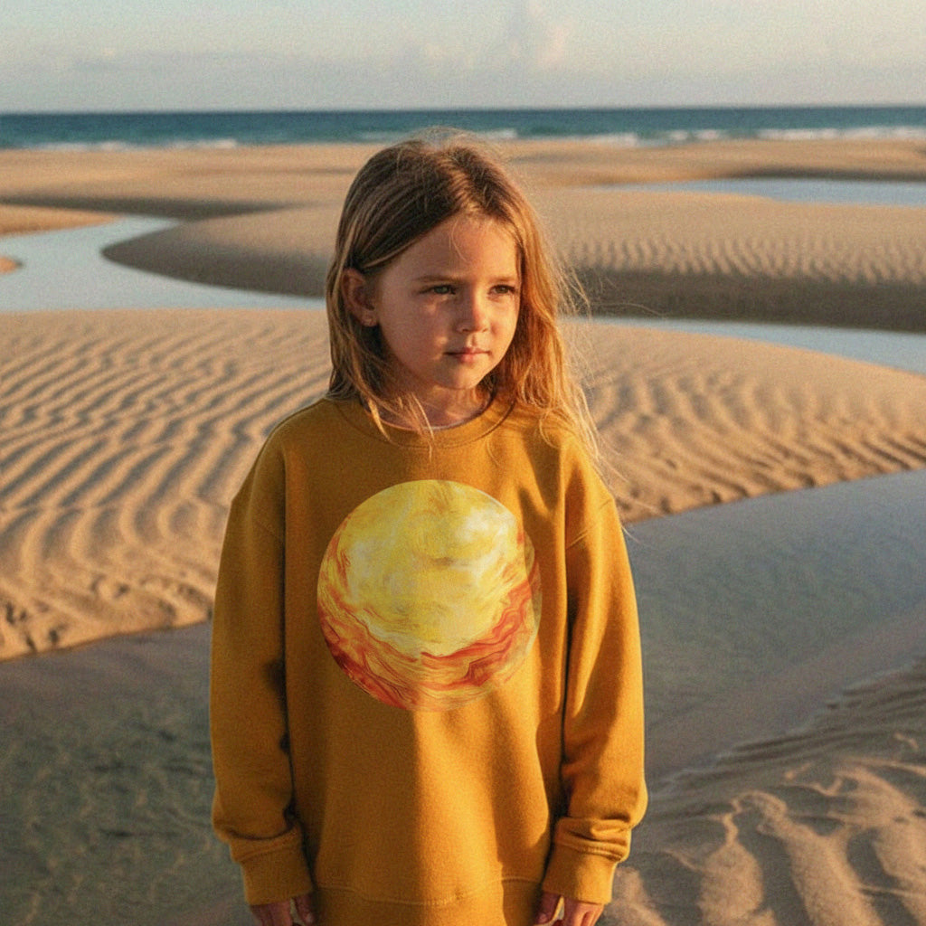 'Create Your Own Sunshine' certified organic jumper – sun yellow (kids unisex) by Youngest Daughter
