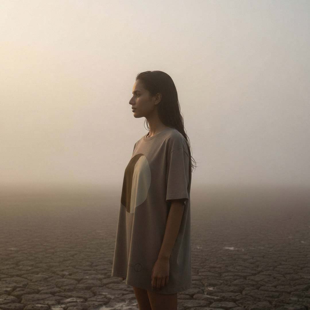 'Disturbing Dirt' certified organic (oversized) tee – muted brown (women) by Oldest Daughter