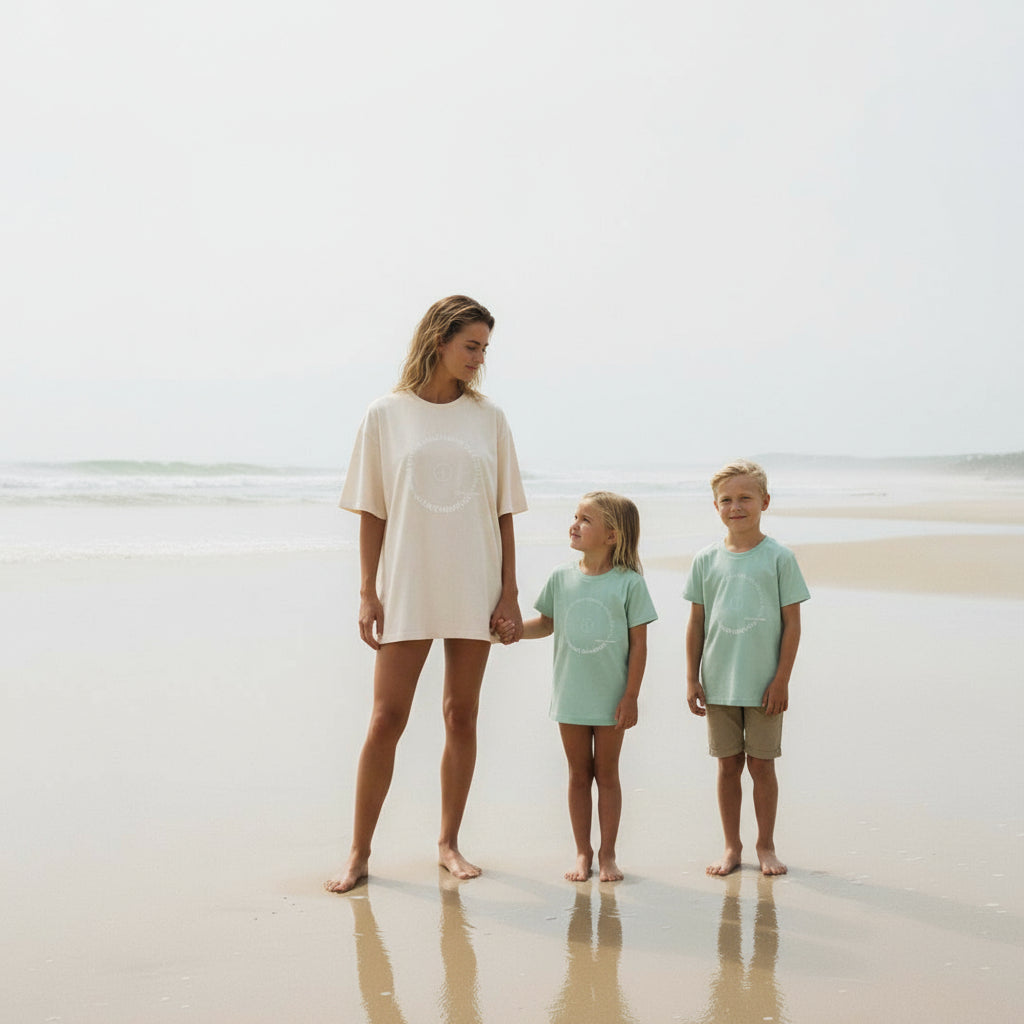 LIMITED EDITION (Pre-Order): 'Next Gen' certified organic (basic) tee – seafoam green (kids) by Oldest Daughter