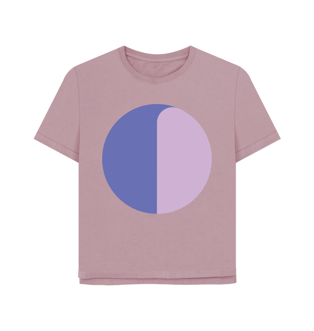 Mauve 'Cascade of Thought' Organic Relaxed Tee by Oldest Daughter