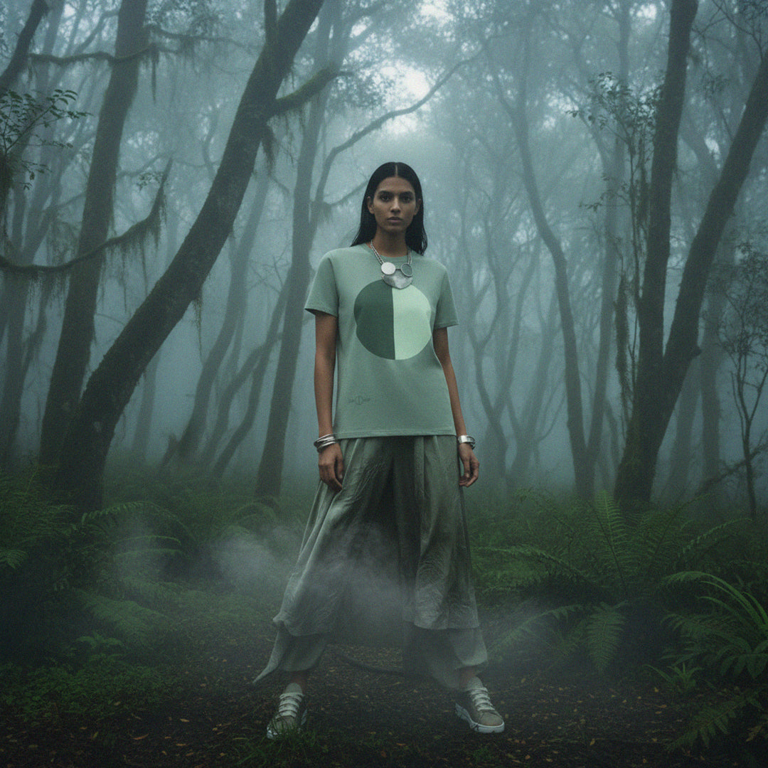 'Aloe World' certified organic (relaxed) tee – aloe green (unisex) by Oldest Daughter