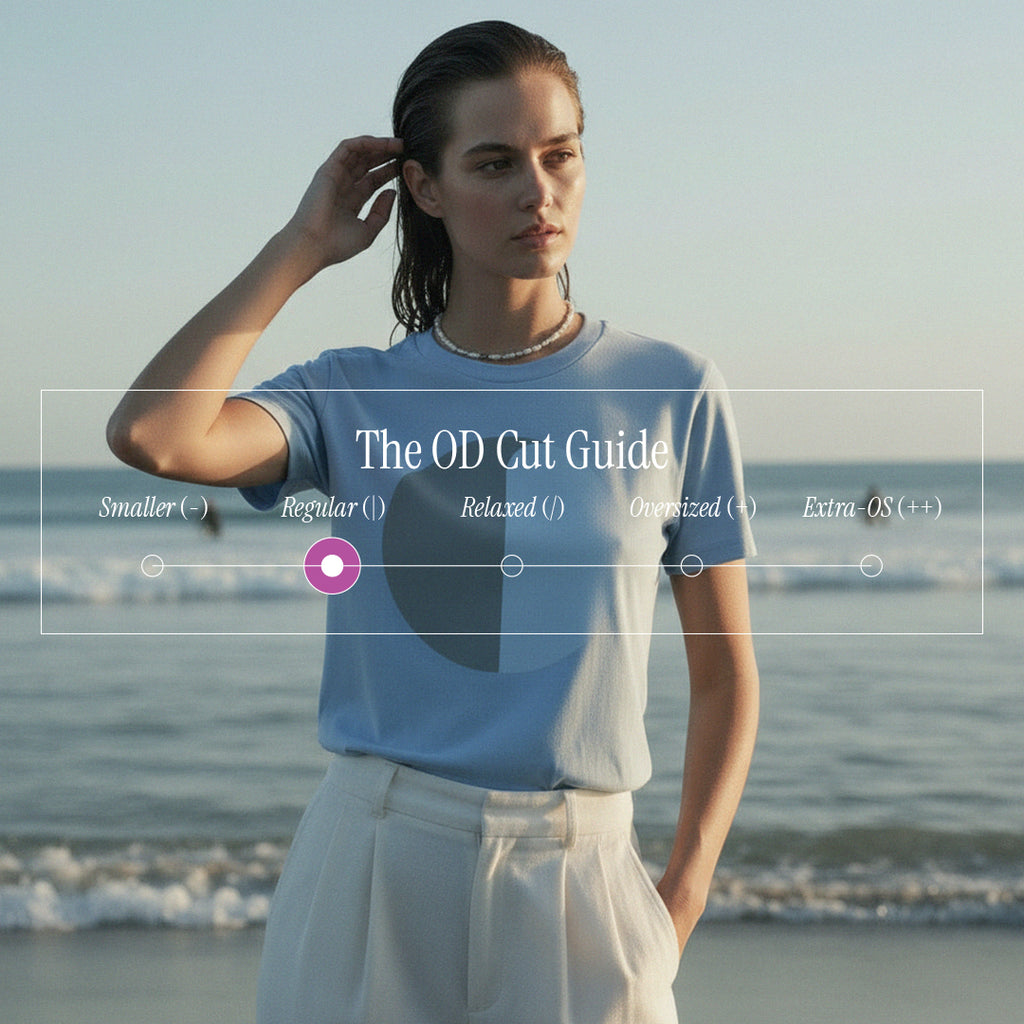 PRE-ORDER: 'Baby Not Blue' certified organic (basic) tee – milky blue (women) by Oldest Daughter