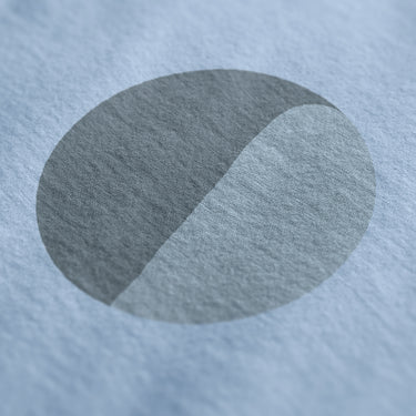 PRE-ORDER: 'Baby Not Blue' certified organic basic tee – milky blue (women) by Oldest Daughter