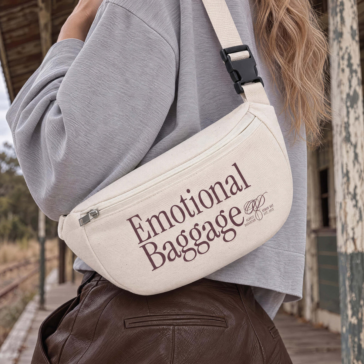 (PRE-SALE) Ep. 81: EMOTIONAL BAGGAGE recycled canvas hip bag