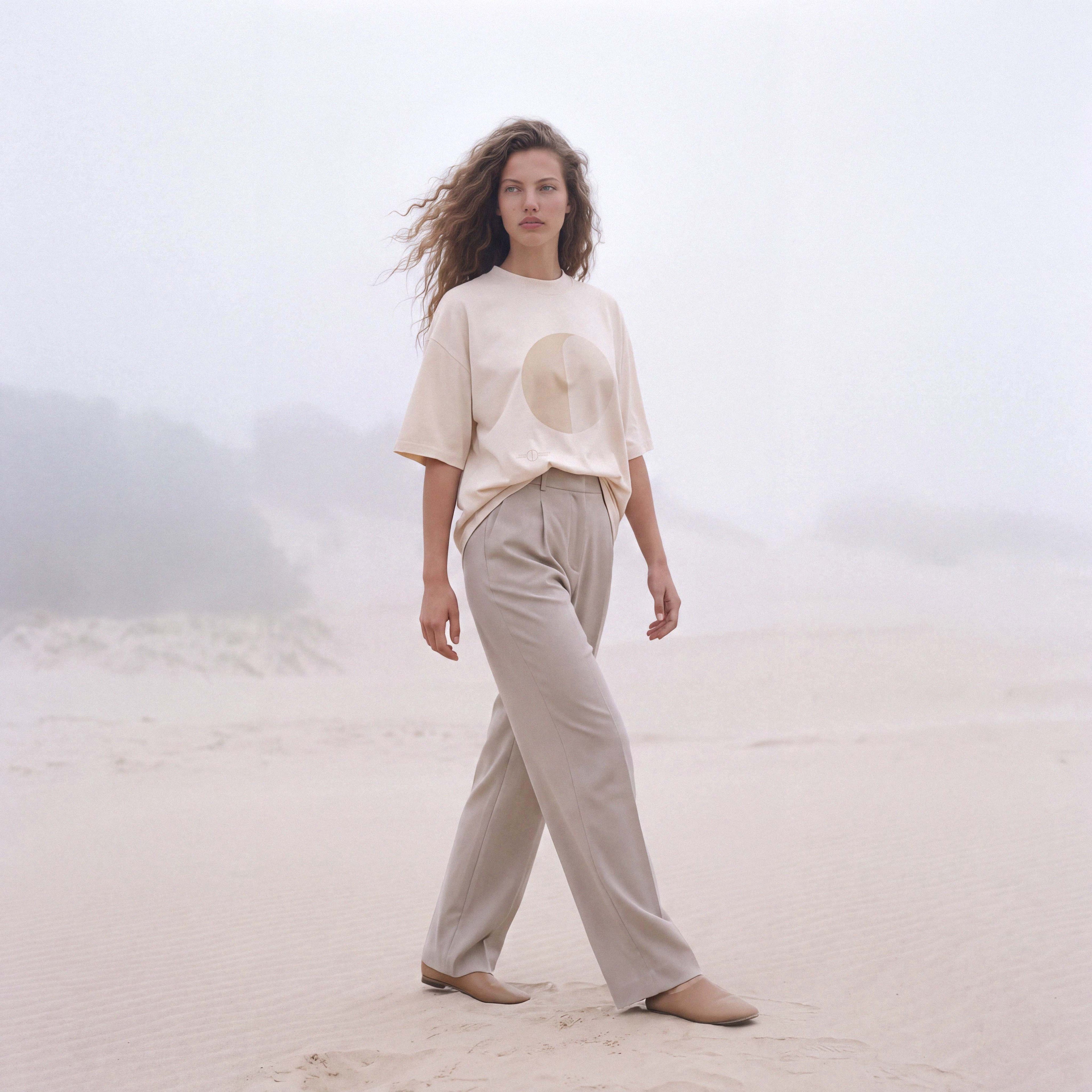 HAZE organic cotton oversized tee styled with denim – Oldest Daughter, Byron Bay