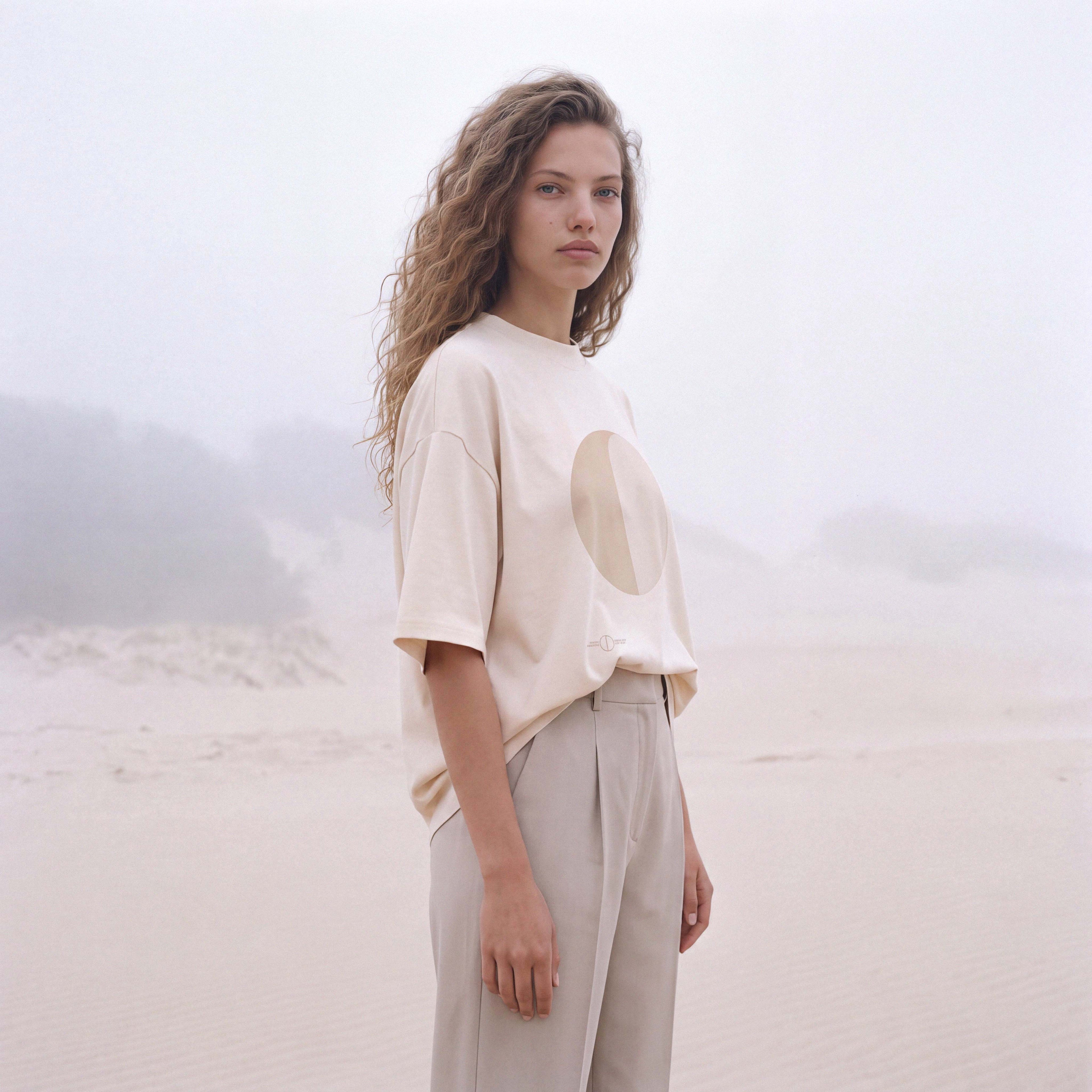 Back view of the HAZE organic cotton extra-oversized boyfriend tee – Oldest Daughter, Byron Bay