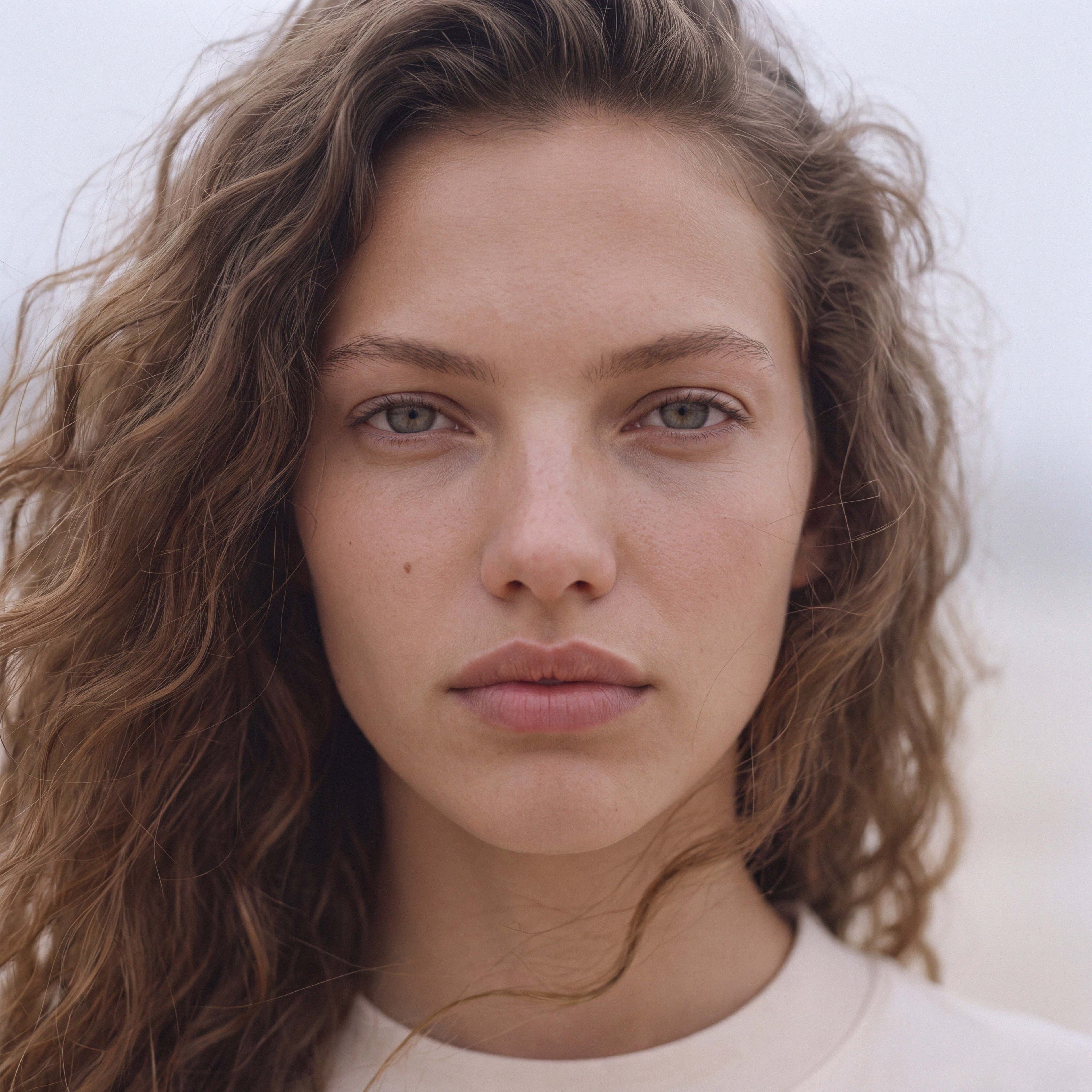 Oversized drape of the HAZE organic cotton high-neck tee – Oldest Daughter, Byron Bay