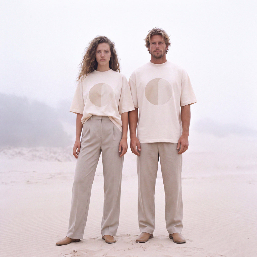 Hem detail of the HAZE extra-oversized organic cotton tee – Oldest Daughter, Byron Bay