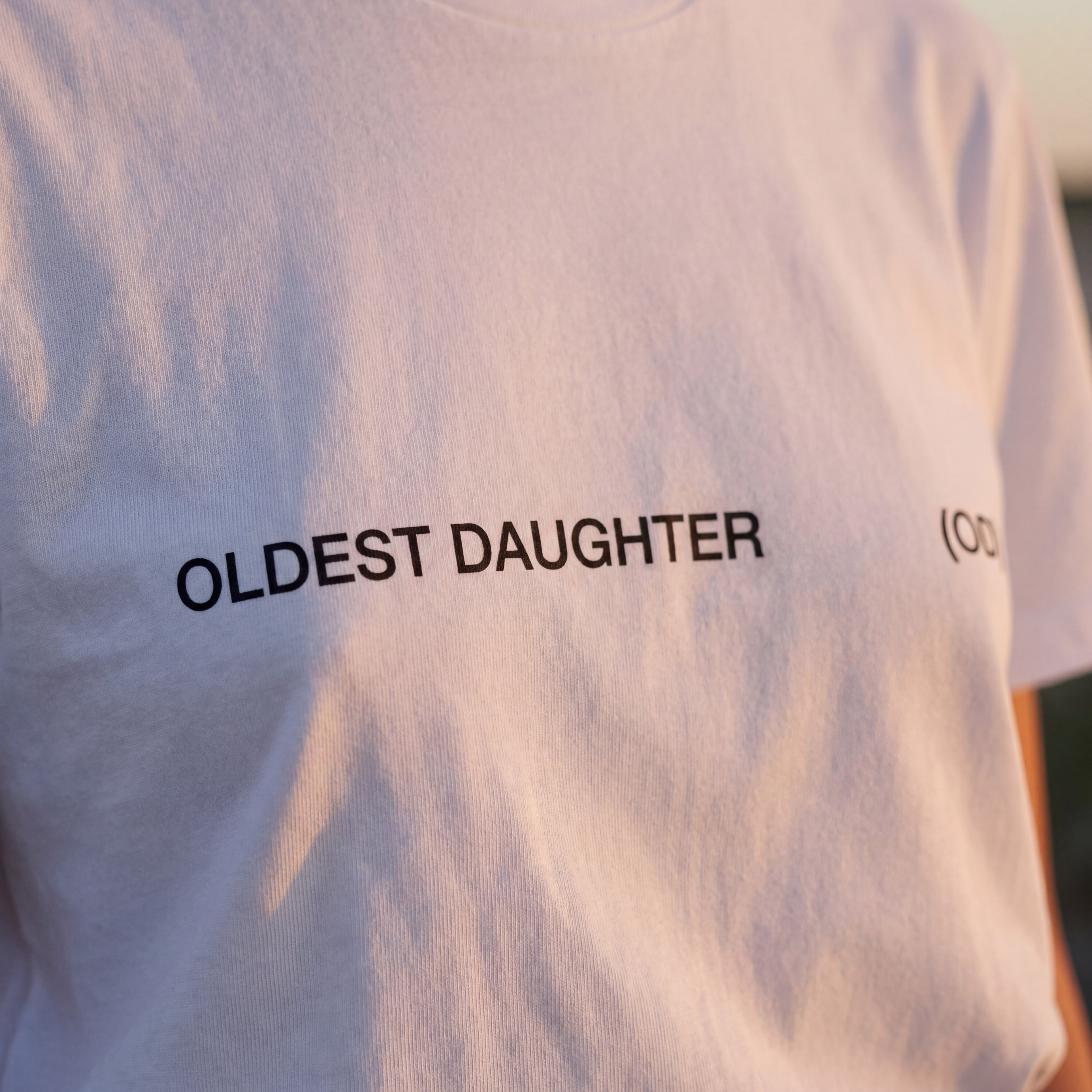 [OD] white organic cotton tee – Oldest Daughter