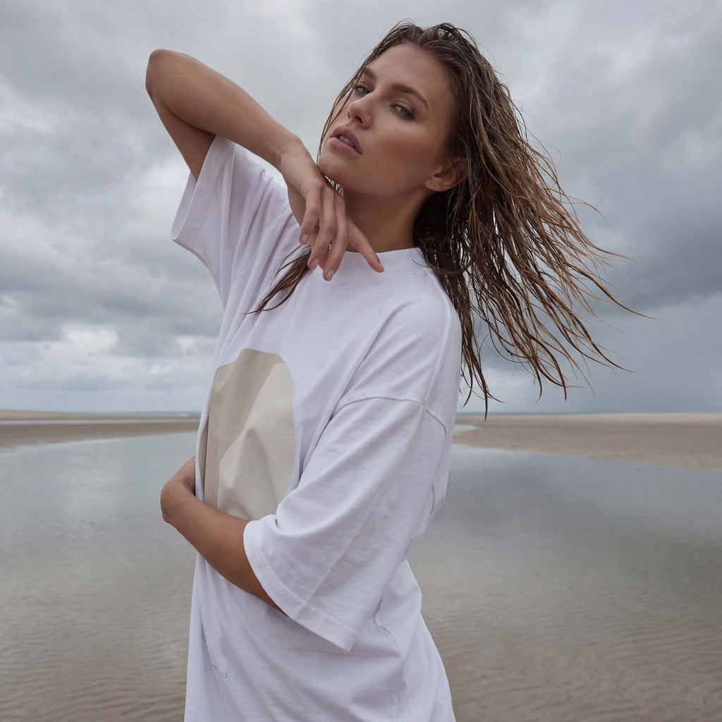 Ep. 31: NOTHING'S BLACK AND WHITE organic extra-oversized high neck boyfriend tee