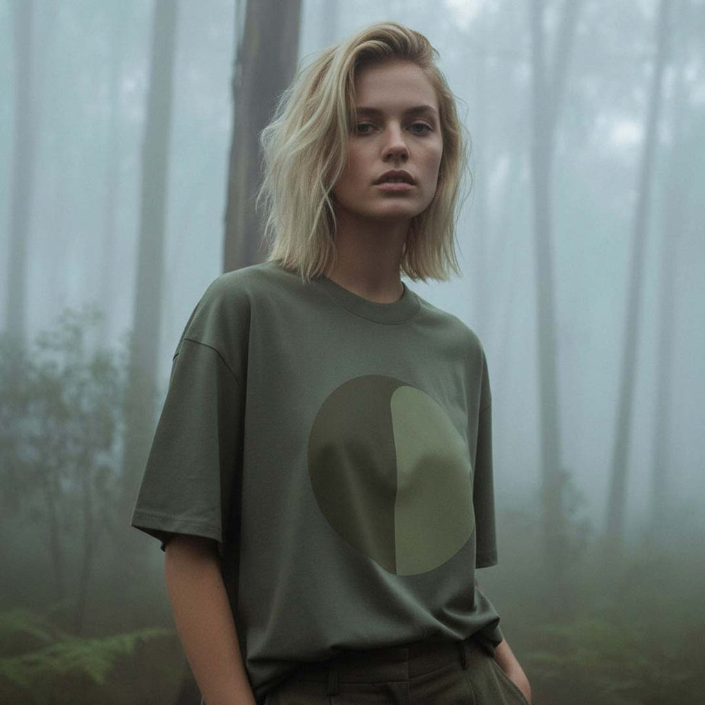 'Forest Guides' certified organic (extra-oversized) boyfriend tee – forest green (unisex) by Oldest Daughter