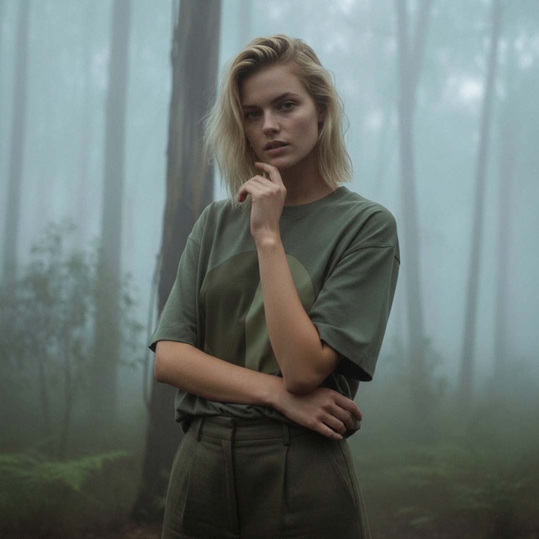 'Forest Guides' certified organic (extra-oversized) boyfriend tee – forest green (unisex) by Oldest Daughter