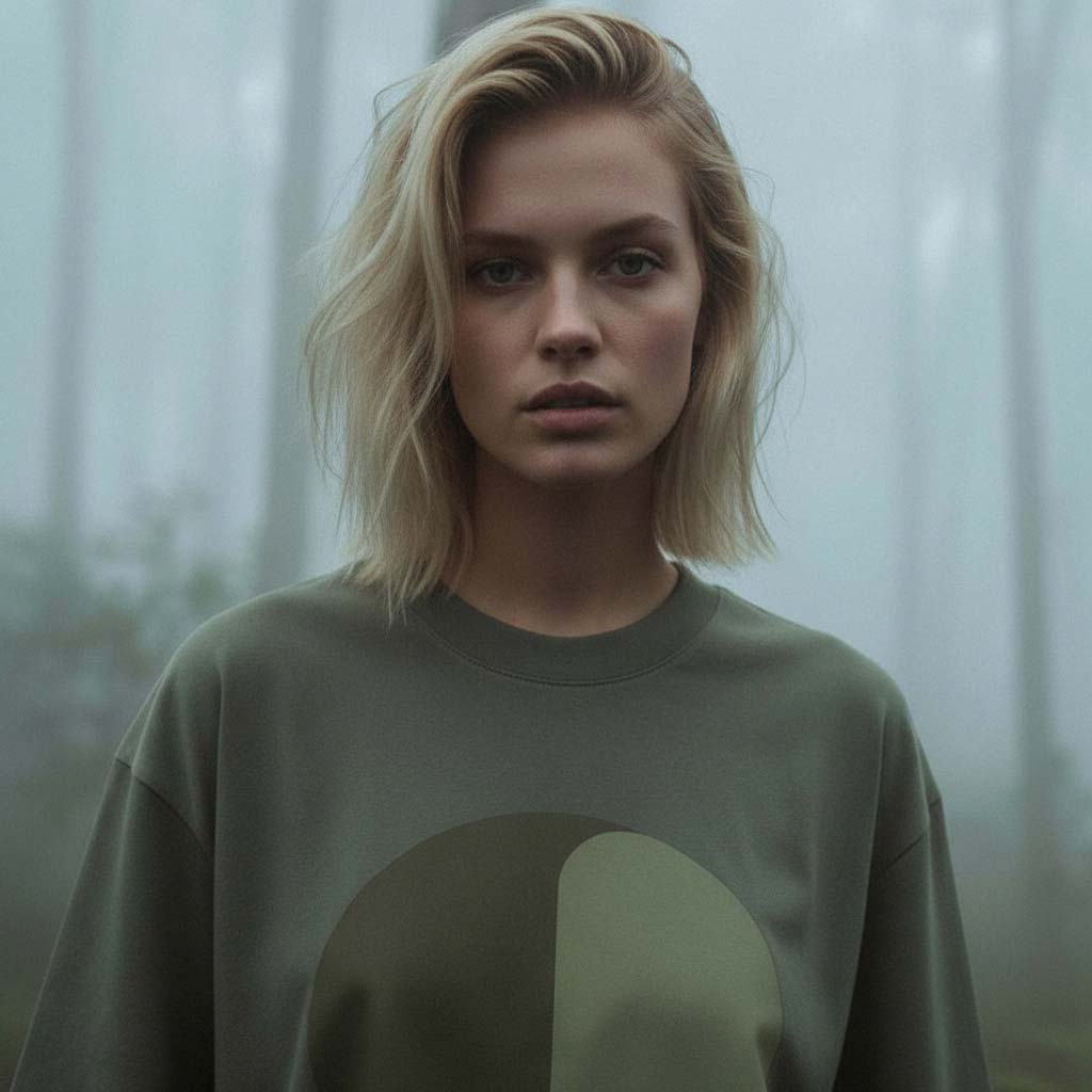 'Forest Guides' certified organic (extra-oversized) boyfriend tee – forest green (unisex) by Oldest Daughter