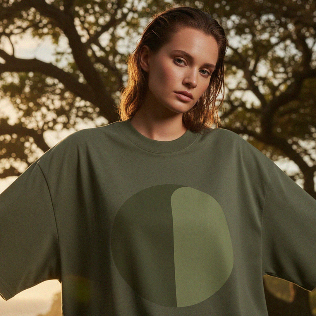 'Forest Guides' certified organic (extra-oversized) boyfriend tee – forest green (unisex) by Oldest Daughter