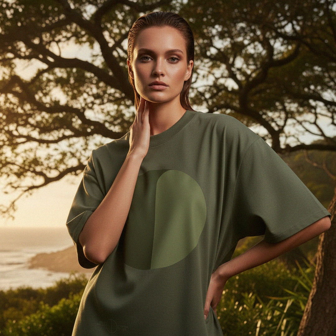 'Forest Guides' certified organic (extra-oversized) boyfriend tee – forest green (unisex) by Oldest Daughter