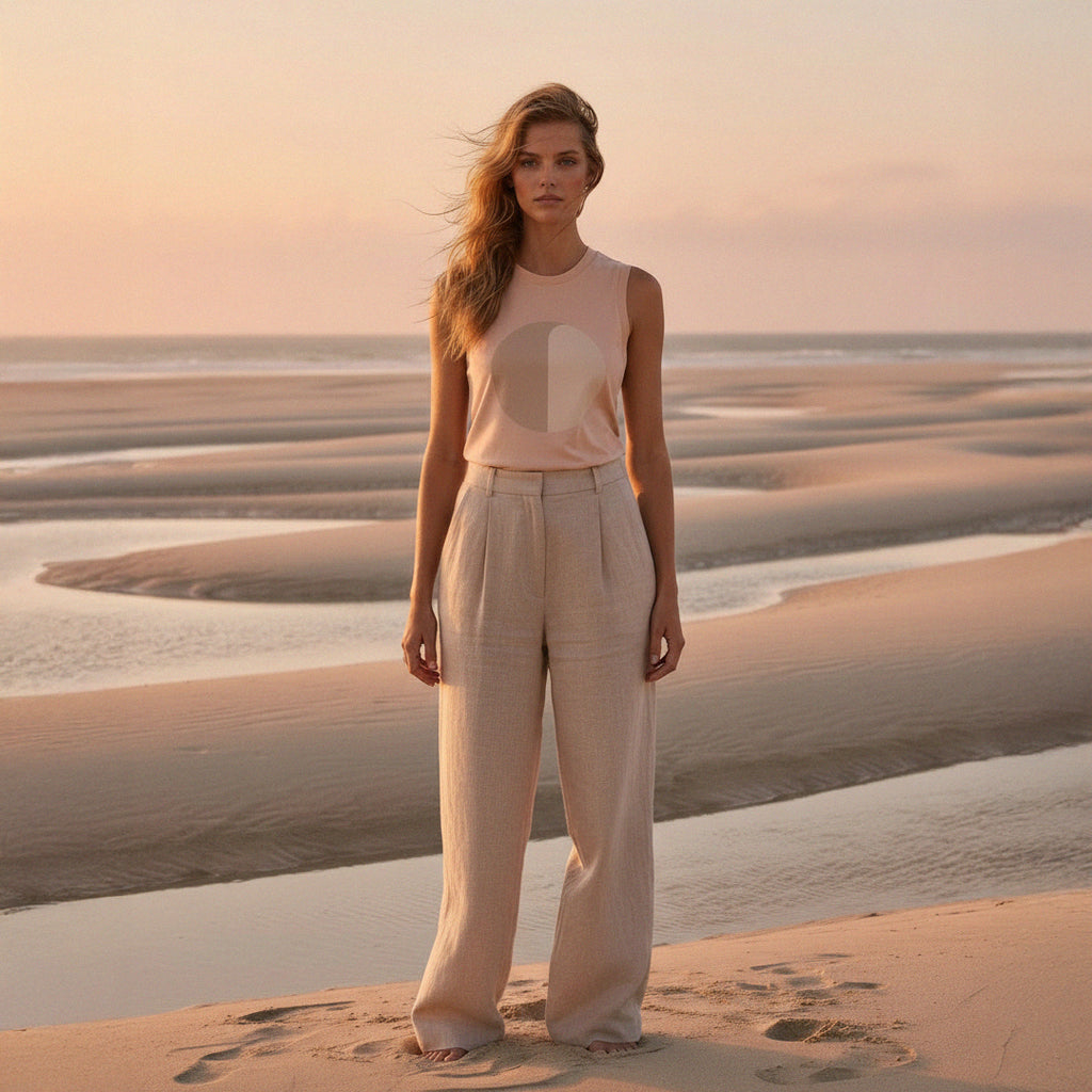 'Just Peachy' Certified Organic (basic) tank top (women) - peach by Oldest Daughter