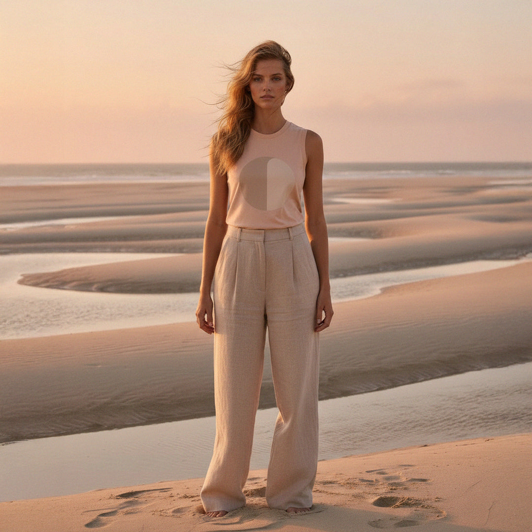 PRE-ORDER: 'Just Peachy' Certified Organic (basic) tank top (women) - peach by Oldest Daughter