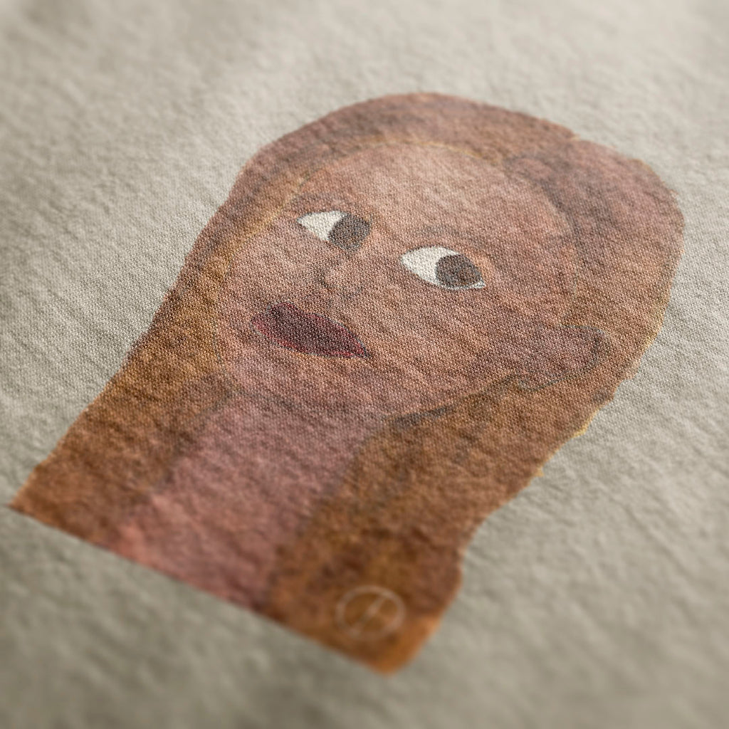 LIMITED EDITION 'Lisa Mona' certified organic (oversized) tee – oat (women) by Oldest Daughter